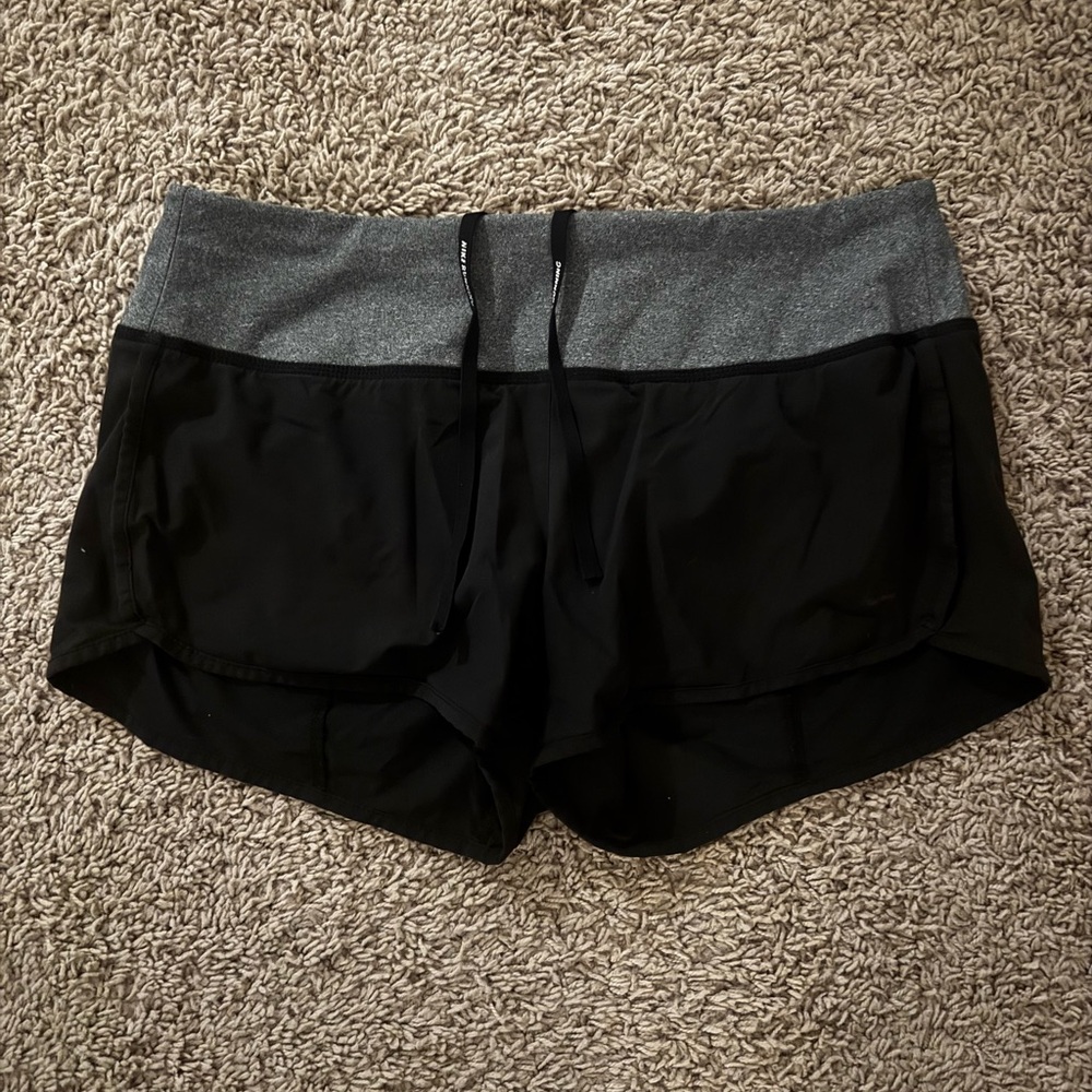 Nike Women's Black and Gray Athletic Shorts